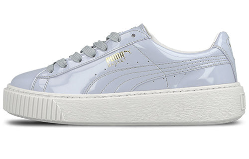 (WMNS) PUMA Basket Platform Patent Halogen Blue 363314-01