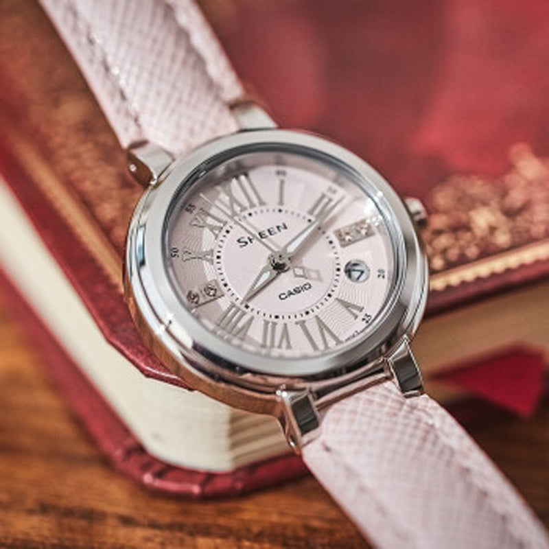 CASIO Female SHEEN Japan / South Korea Fashion Pink Analog SHE-4029L-4A