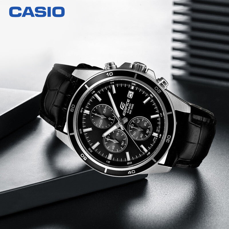 Men's CASIO EDIFICE Series Minimalistic Casual Watch Business Mens Black Analog EFR-526L-1AV