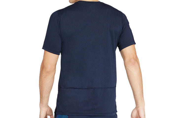 Nike Printing Round Neck Short Sleeve Training Navy Blue CT2923-451