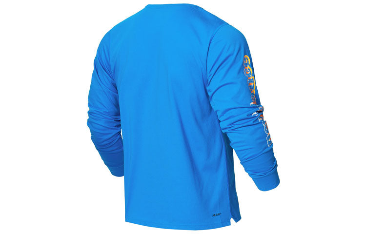 New Balance R.W.Tech Graphic Long Sleeve T-shirt Asia Sizing 'Serene Blue' MT21065-1