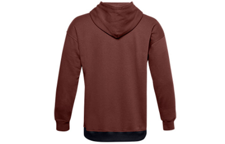 Men's Under Armour Rival Colorblock Training Sports Fleece Red 1357098-688