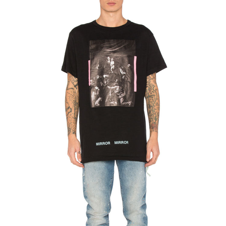 Off-White Printing Pattern Short Sleeve Black OMAA002S170010891088