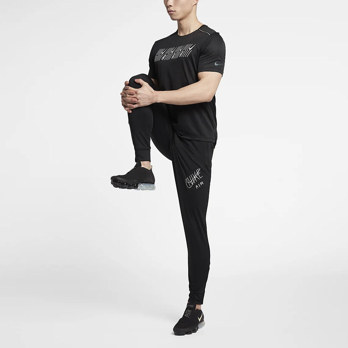 Nike Dri-FIT Miler Short Sleeve Running Top 'Black' CD5731-010