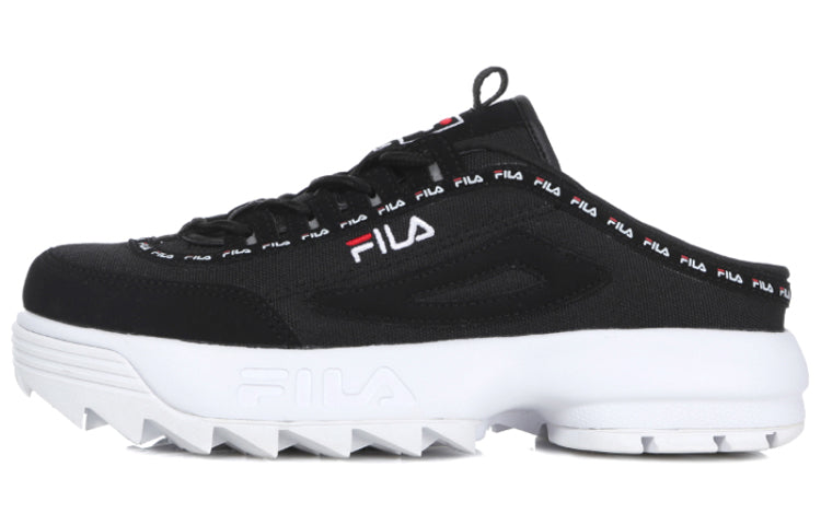 (WMNS) FILA Flatform Loafer Black/White FS1HTB3135X_BBK