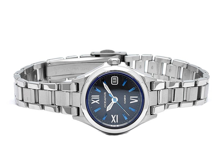 Casio Oceanus Analog Watch 'Silver Navy Blue' OCW-70J-1AJF