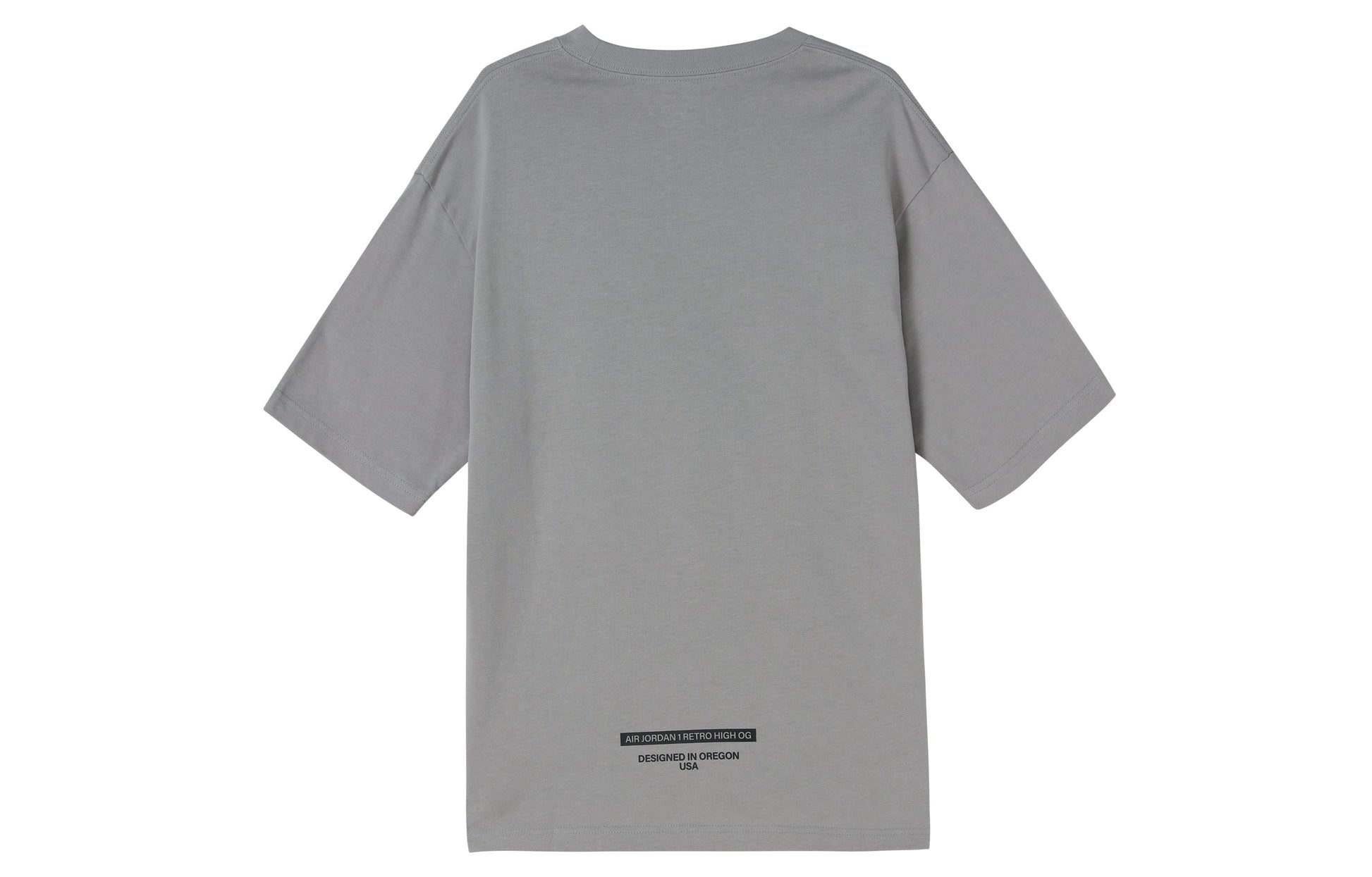 Air Jordan Solid Color Logo Alphabet Round Neck Short Sleeve Gray DV9727-062