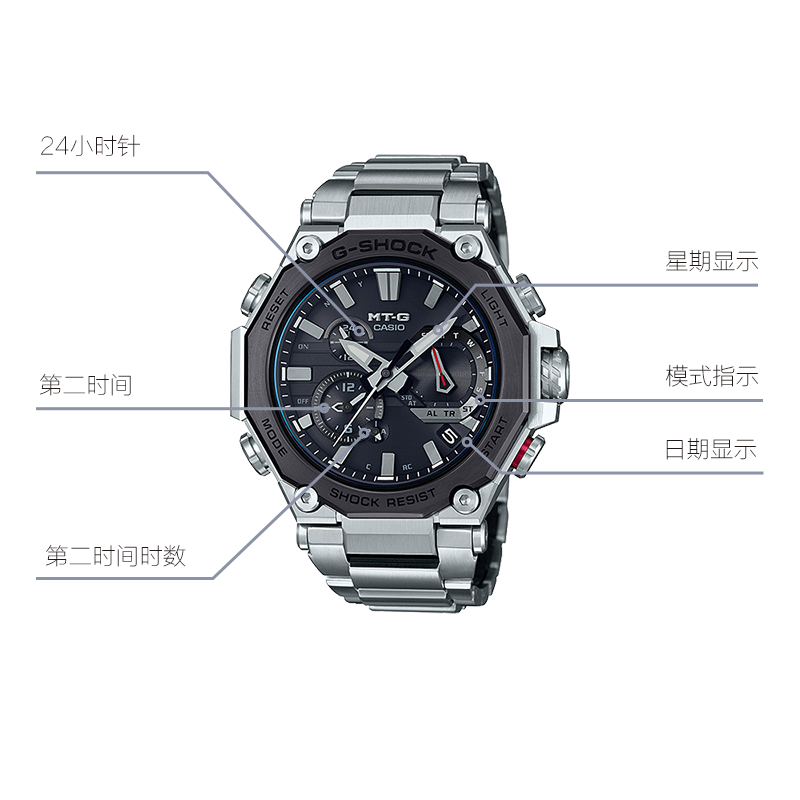 CASIO G-Shock MT-G 'Silver' MTG-B2000D-1A