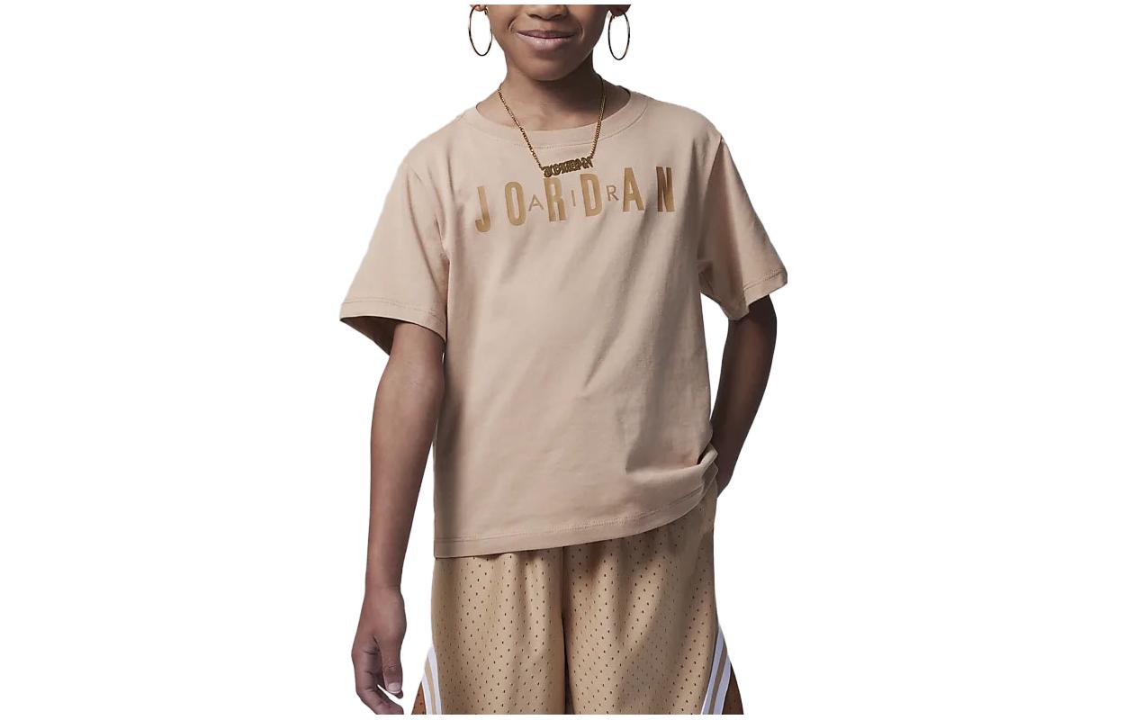 (GS) Air Jordan Post Up Boxy Tee 'Brown' FV3296-200