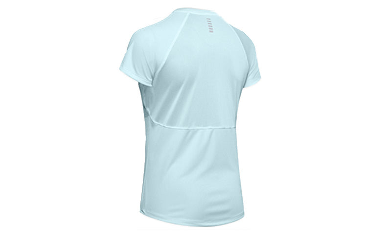 (WMNS) Under Armour Running Sports Short Sleeve Blue 1326462-462
