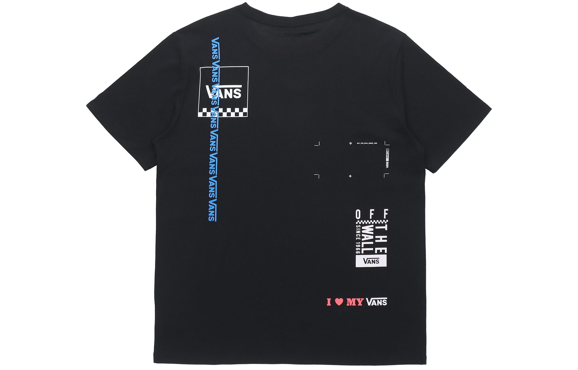 Men's Vans Logo Printing Round Neck Short Sleeve Black VN0A4P43BLK