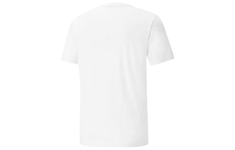 PUMA Modern Logo Pattern Printing Sports Short Sleeve White 586585-02