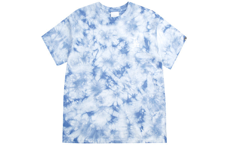 MLB Los Angeles Dodgers Tie Dye Big Logo Loose Short Sleeve Unisex Light Blue 31TSA3031-07N