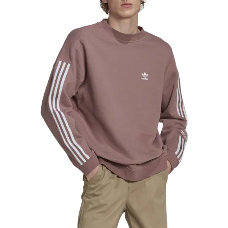 adidas Adicolor Classics Lock-Up Trefoil Crewneck Sweatshirt 'Purple' HK9823
