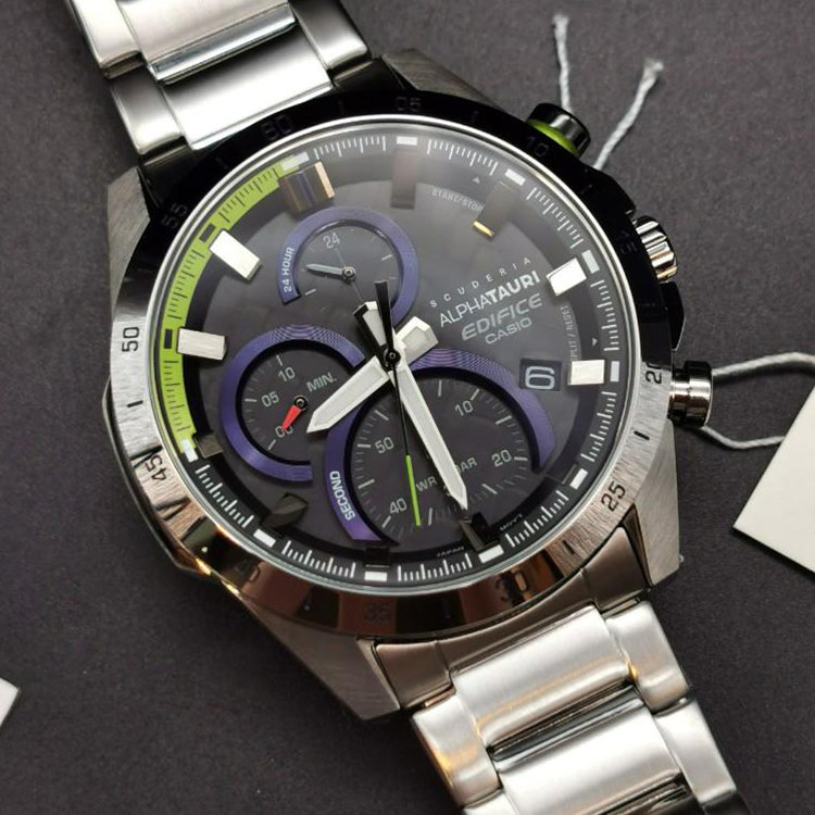 CASIO EDIFICE Waterproof Sports Sapphire Crystal Solar Powered Mens EFR-571AT-1A