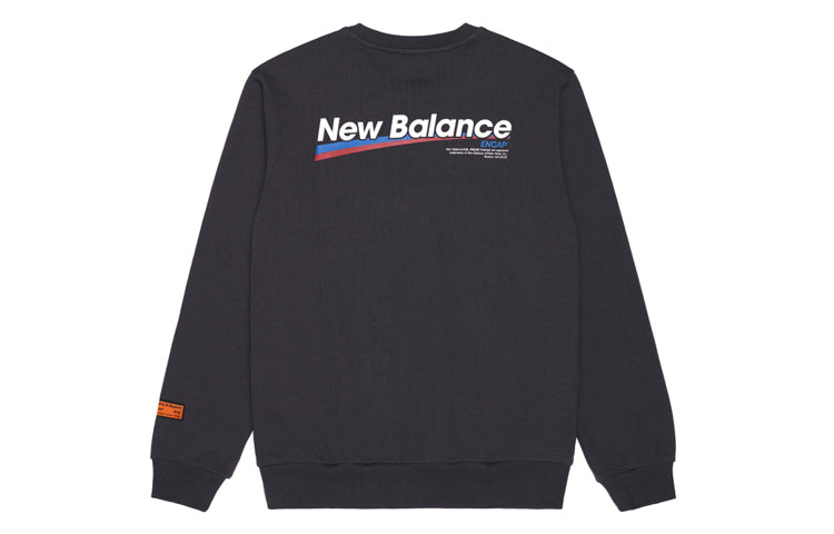 New Balance Unisex Logo Printing Round-neck Sweatshirt Blue NCA34033-DKG
