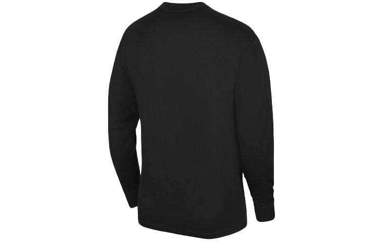 Nike NBA Courtside Los Angeles Lakers Athleisure Casual Sports Printing Round Neck Pullover Black CV5999-010
