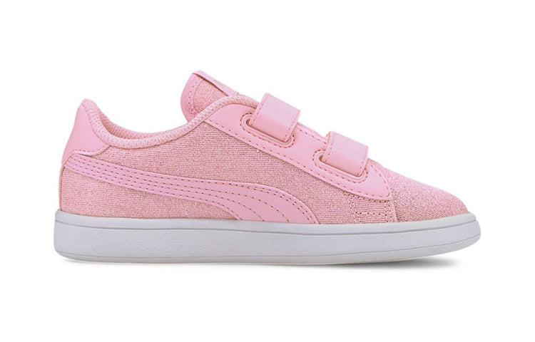 (PS) PUMA Smash V2 Glitz Glam Running Shoes Pink/White 367378-19