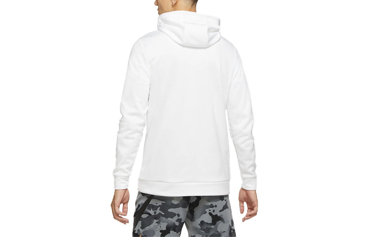 Nike Therma Casual Sports Training Logo hooded Long Sleeves White CU6215-100