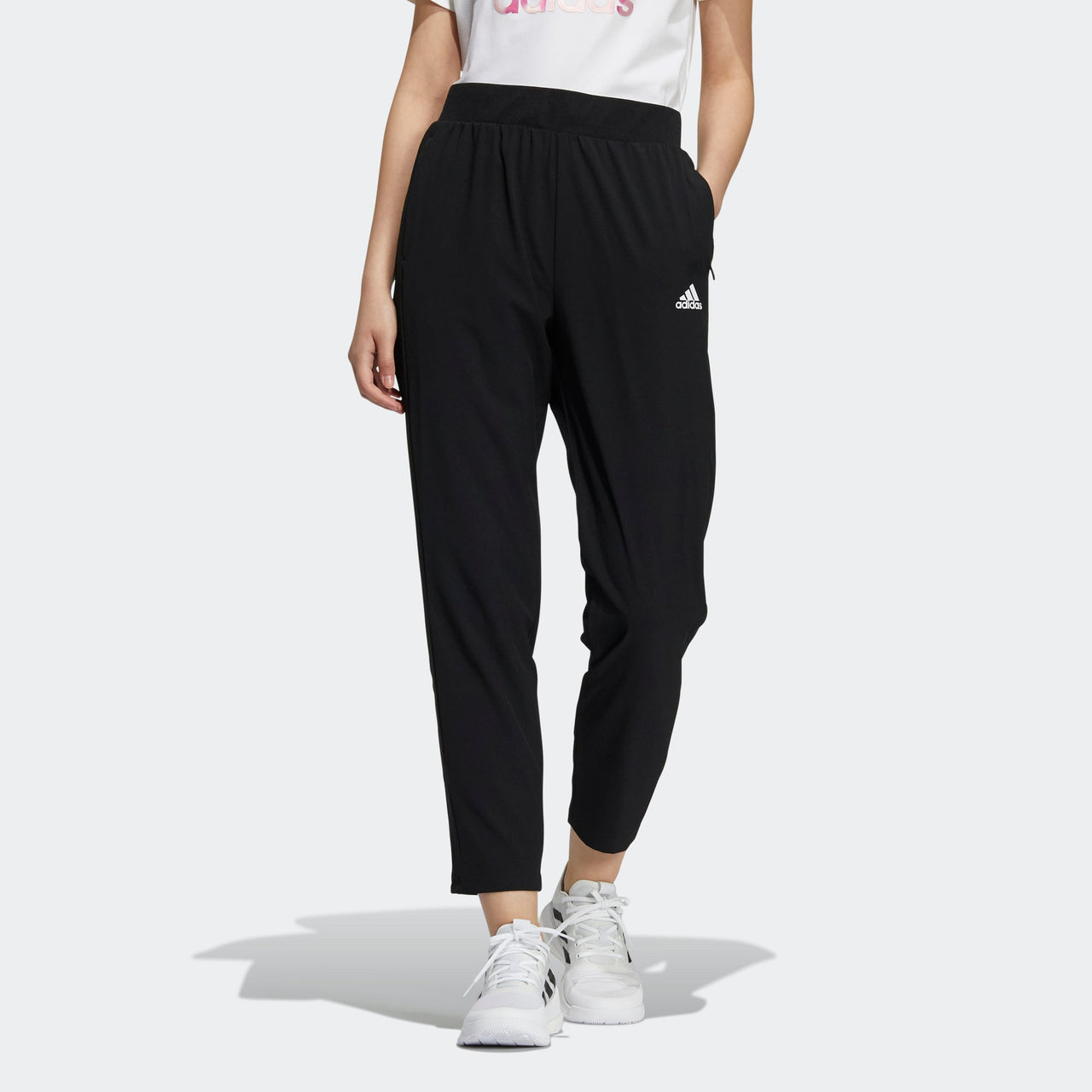 (WMNS) adidas Sportswear Future Icons Light Woven Pants Asia Sizing 'Black' H09724