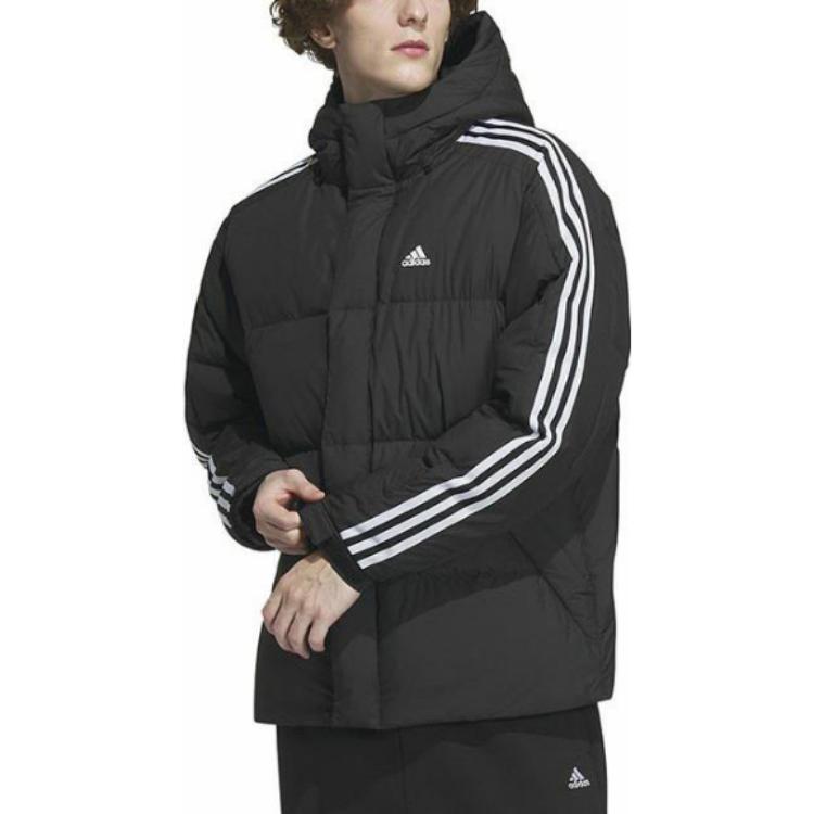 adidas Three Stripes Puffer Down Jackets 'Black' IT8732