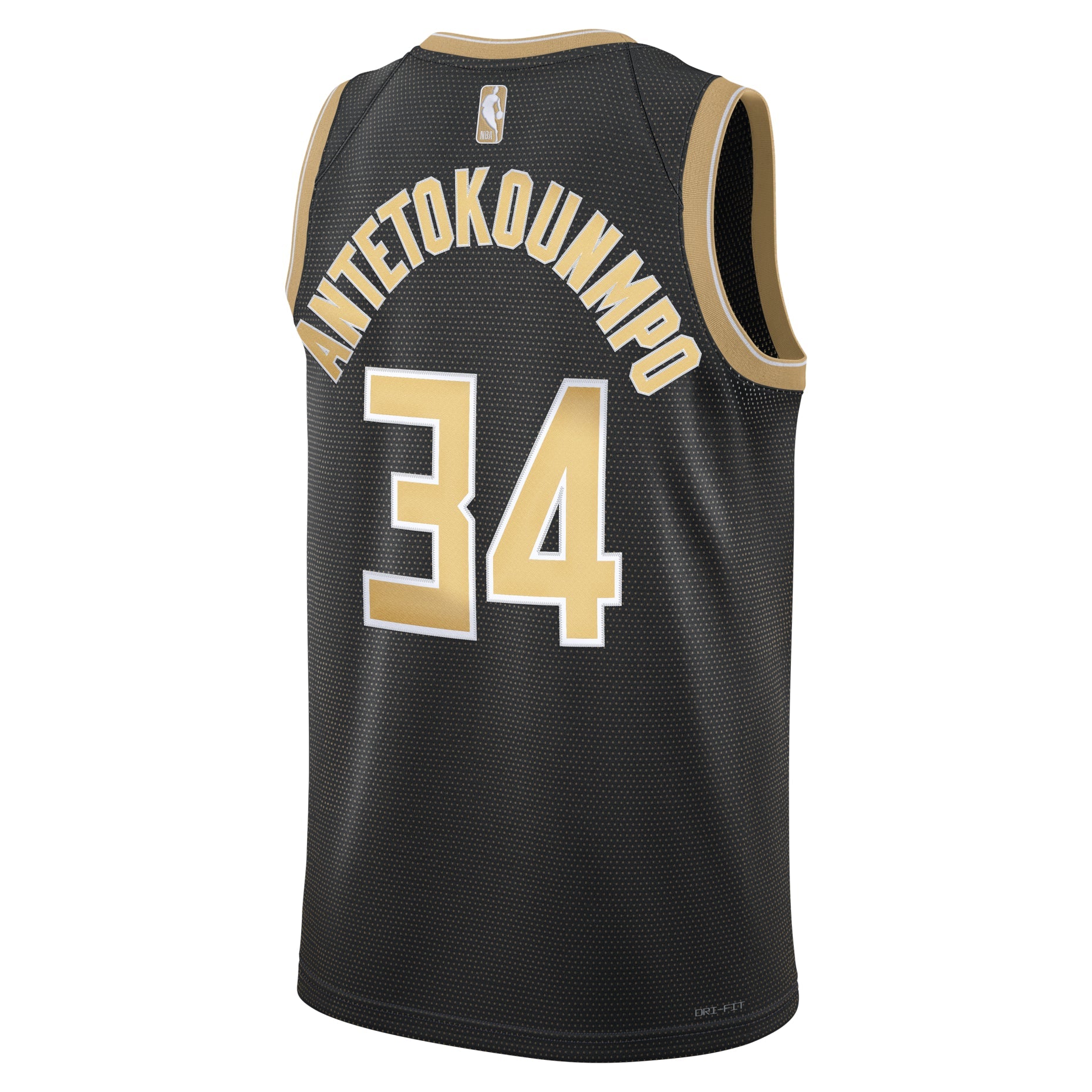 Nike Dri-FIT NBA Giannis Antetokounmpo Milwaukee Bucks 2024 Swingman Jersey 'Black Gold' FN5911-053