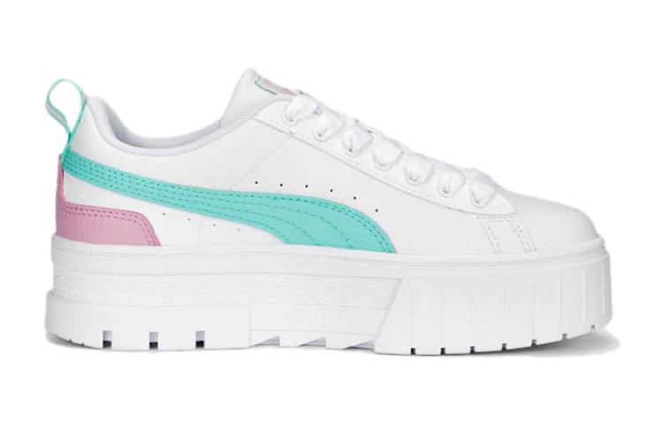 (GS) PUMA Mayze Leather 'White Mint' 384527-14