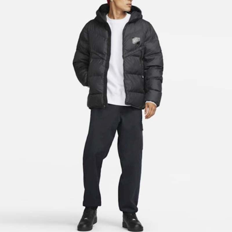 Nike Solid Color  Zipper Hooded Jacket Men's Black DX2039-010