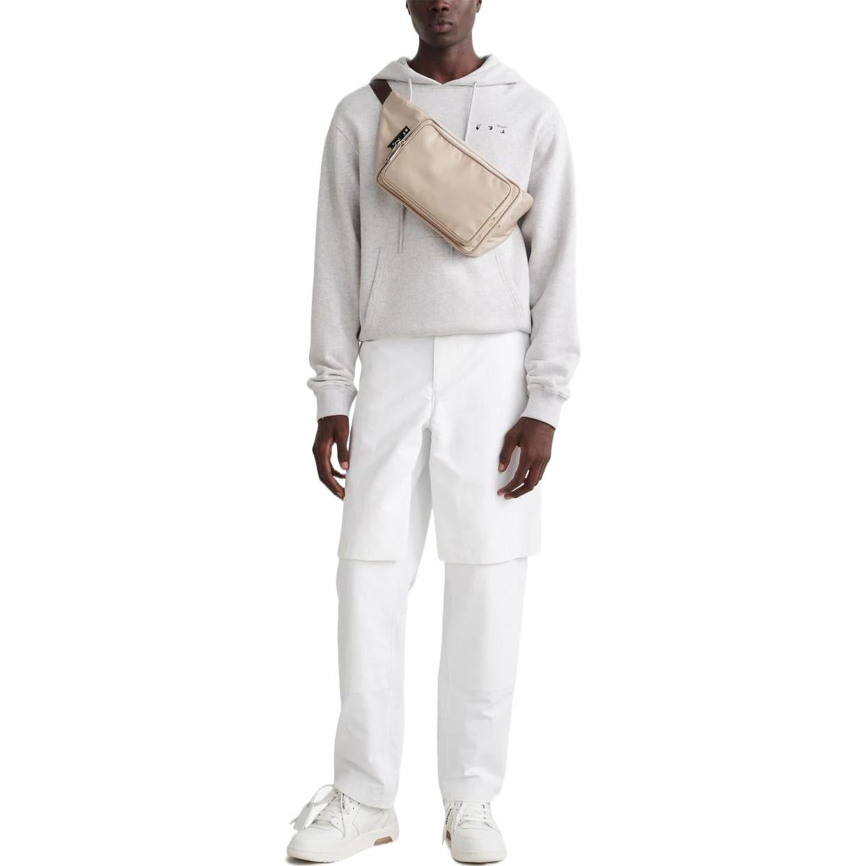Men's Off-White FW22 Solid Color Casual Pants/Trousers Loose Fit White OMCA225S22FAB0010100