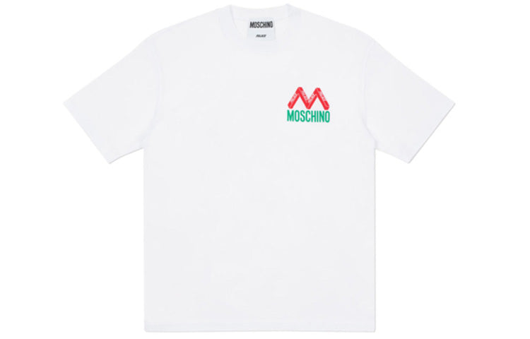 PALACE  Moschino Crossover Back Large Alphabet logo Short Sleeve Unisex White ZCA070313181001