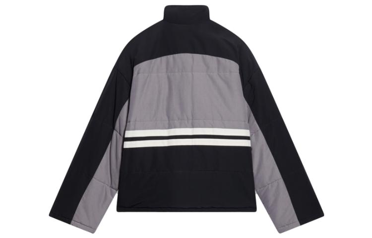 Balenciaga Padded Funnel-Neck Tracksuit Jacket 'Grey Black' 675462-TKO48-1000