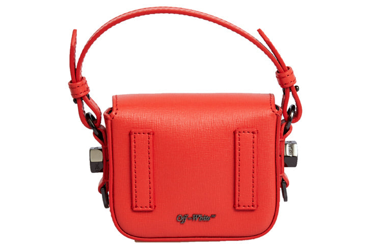 (WMNS) Off-White 20 Logo Printing Series Leather Industrial Style Camera Bag Messenger Bag Orange OWNA087R204230732130
