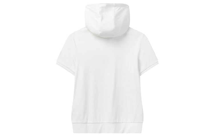 (WMNS) FILA Drawstring hooded Short Sleeve White F11W028173F-WT