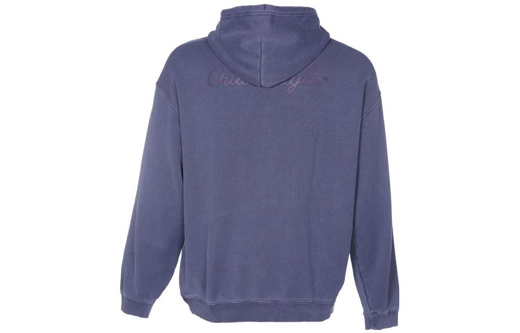 Converse Loose Fit Sneaker Patch Hoodie Asia Sizing 'Blue' 10025537-A06