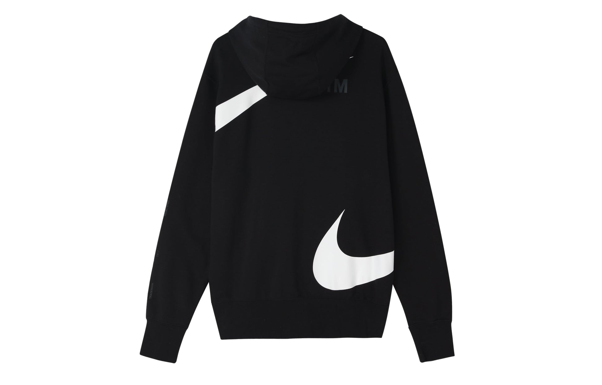 Men's Nike Large Logo Printing Loose Hooded Jacket Autumn Black DD6088-010
