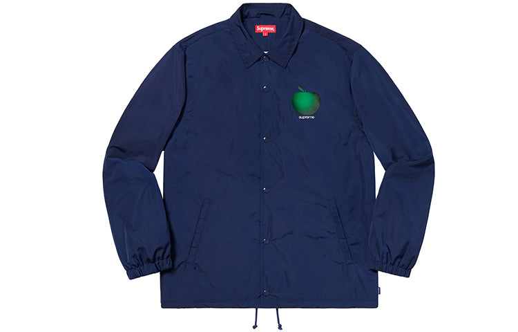 Supreme SS19 Apple Coaches Jacket Coach Unisex Navy Blue SUP-SS19-10016