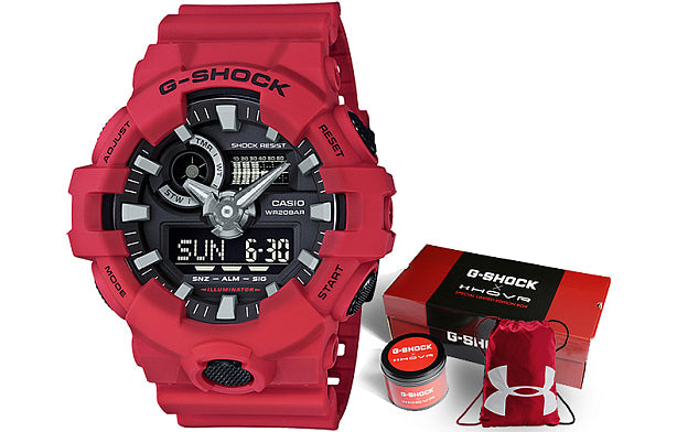 CASIO G-Shock Analog-Digital 'Red' GA-700-4APRU