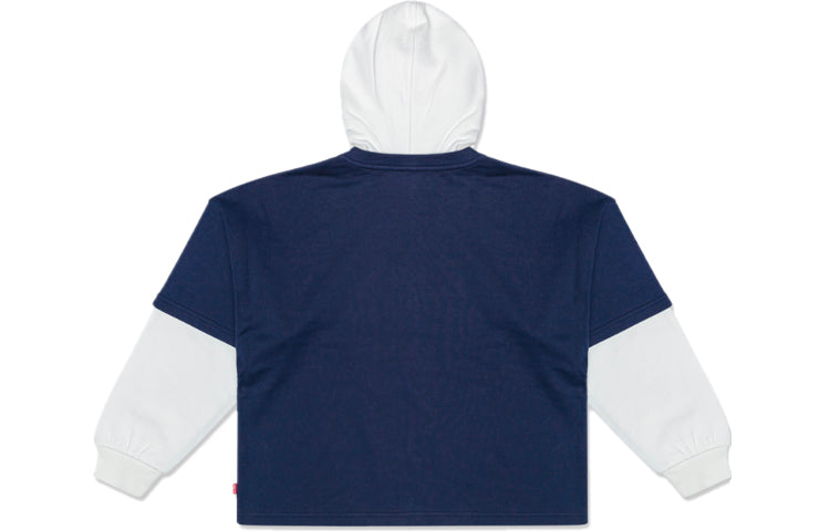 (WMNS) Levi's Splicing Casual Hoodie 'Blue' 15771-0001