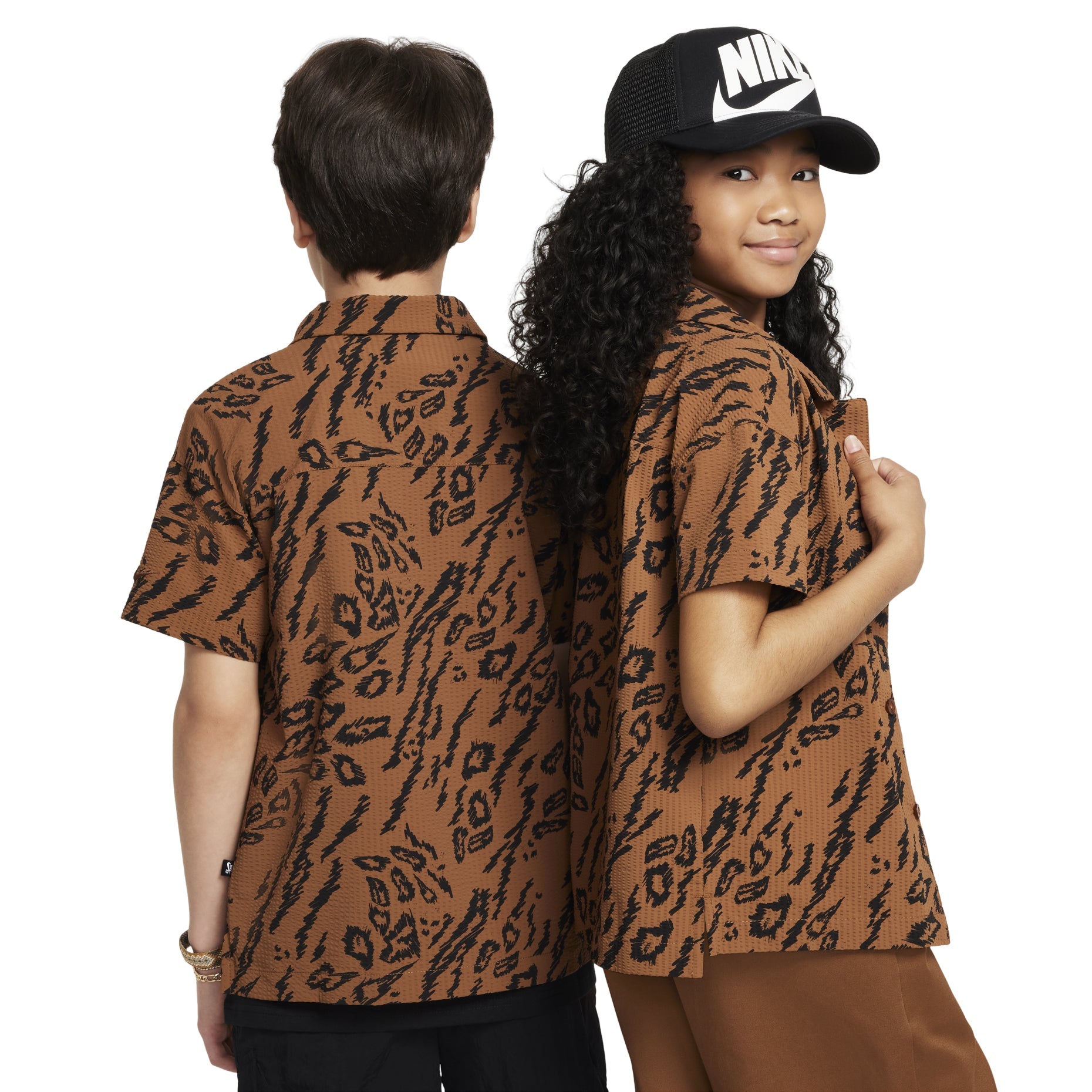 (GS) Nike SB Dri-FIT Button-Down Skate Shirt 'Light British Tan' FN9218-281