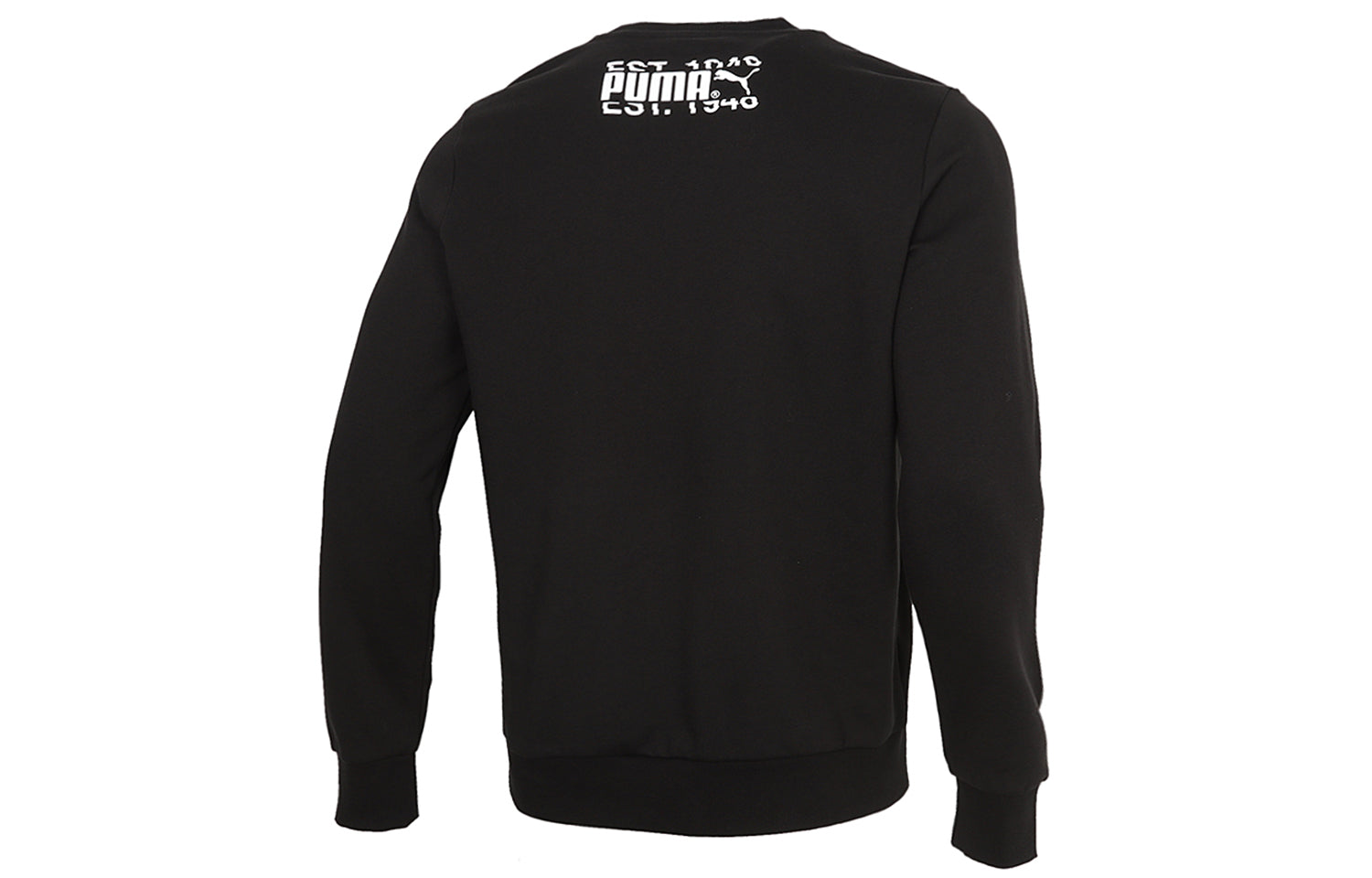 PUMA Alphabet Printing Sports Round Neck Pullover Black 531416-01