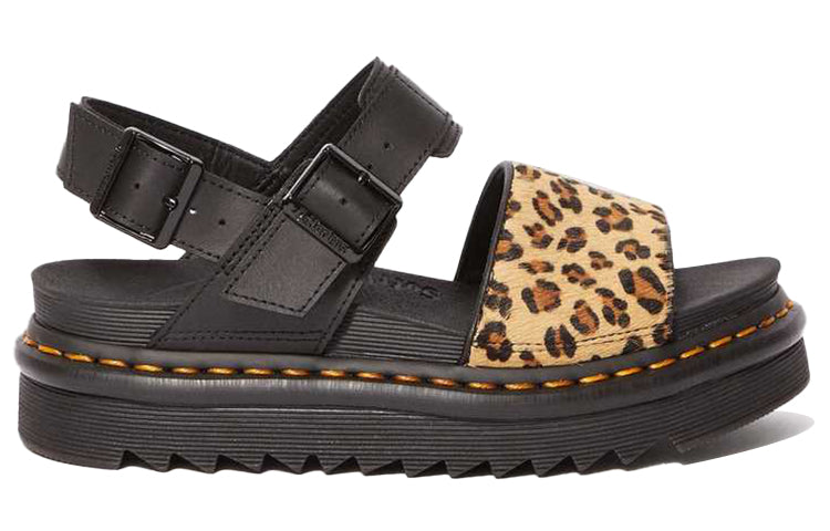 (WMNS) Dr. Martens Voss Animal Print Sandal Black 25586001
