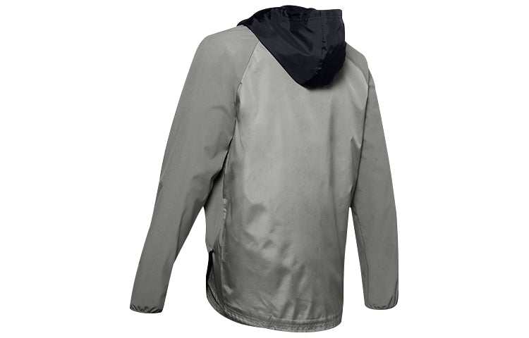 Under Armour Stretch Woven Running Jacket 'Black Grey' 1352021-388