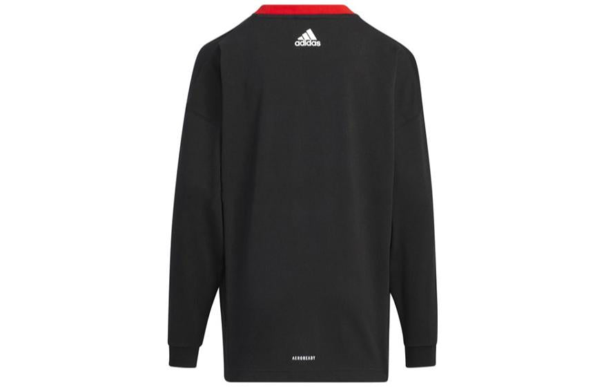 (GS) adidas Logo Long Sleeves Sweaters 'Black' HM7175