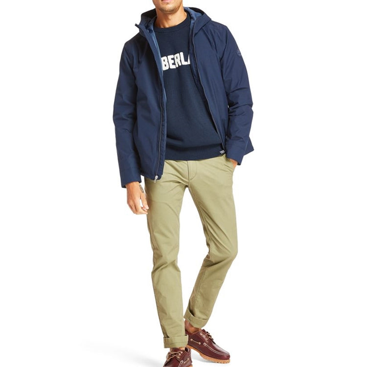 Men's Timberland waterproof Zipper Hooded Jacket Blue A29XA433