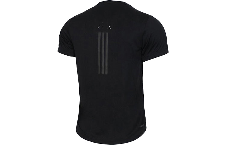 adidas Chill Tee Round Neck Short Sleeve 'Black' EI6395