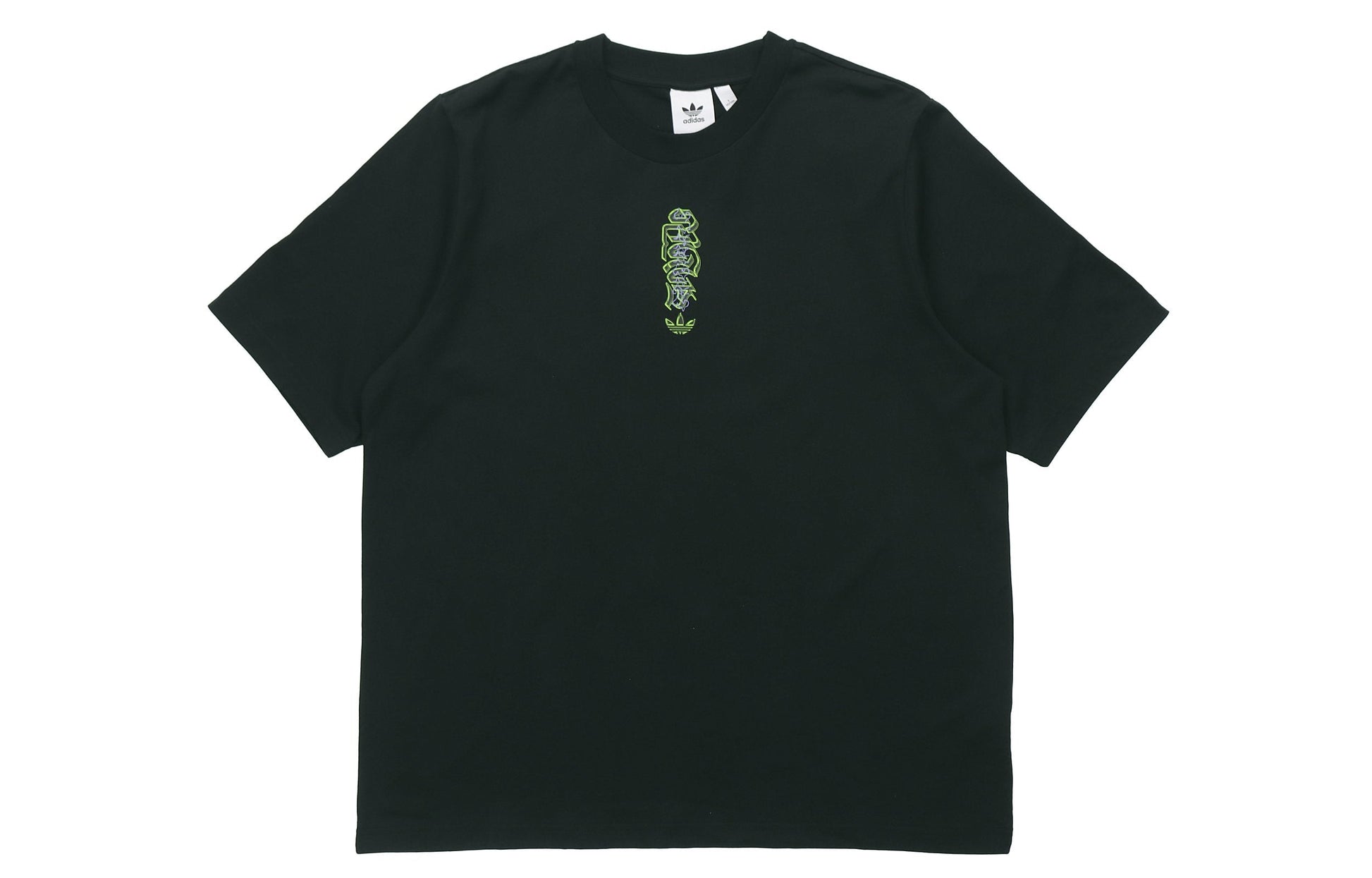 adidas originals Back Graffiti Printing Short Sleeve Black GK7223