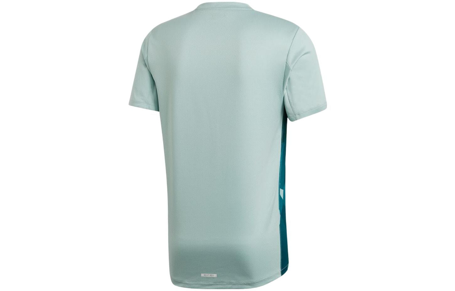 Men's adidas Alphabet Pattern Printing Round Neck Pullover Short Sleeve Japanese Version Blue T-Shirt GM8895