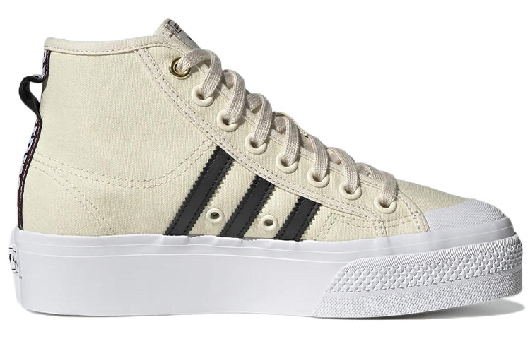 (WMNS) adidas Nizza Plataforma Cort 'Light Yellow Black' H00641