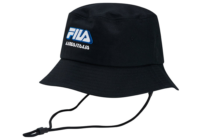 Fila LOGO Fisherman's hat Embroidered Fisherman's hat Unisex Black / White T13U125202F