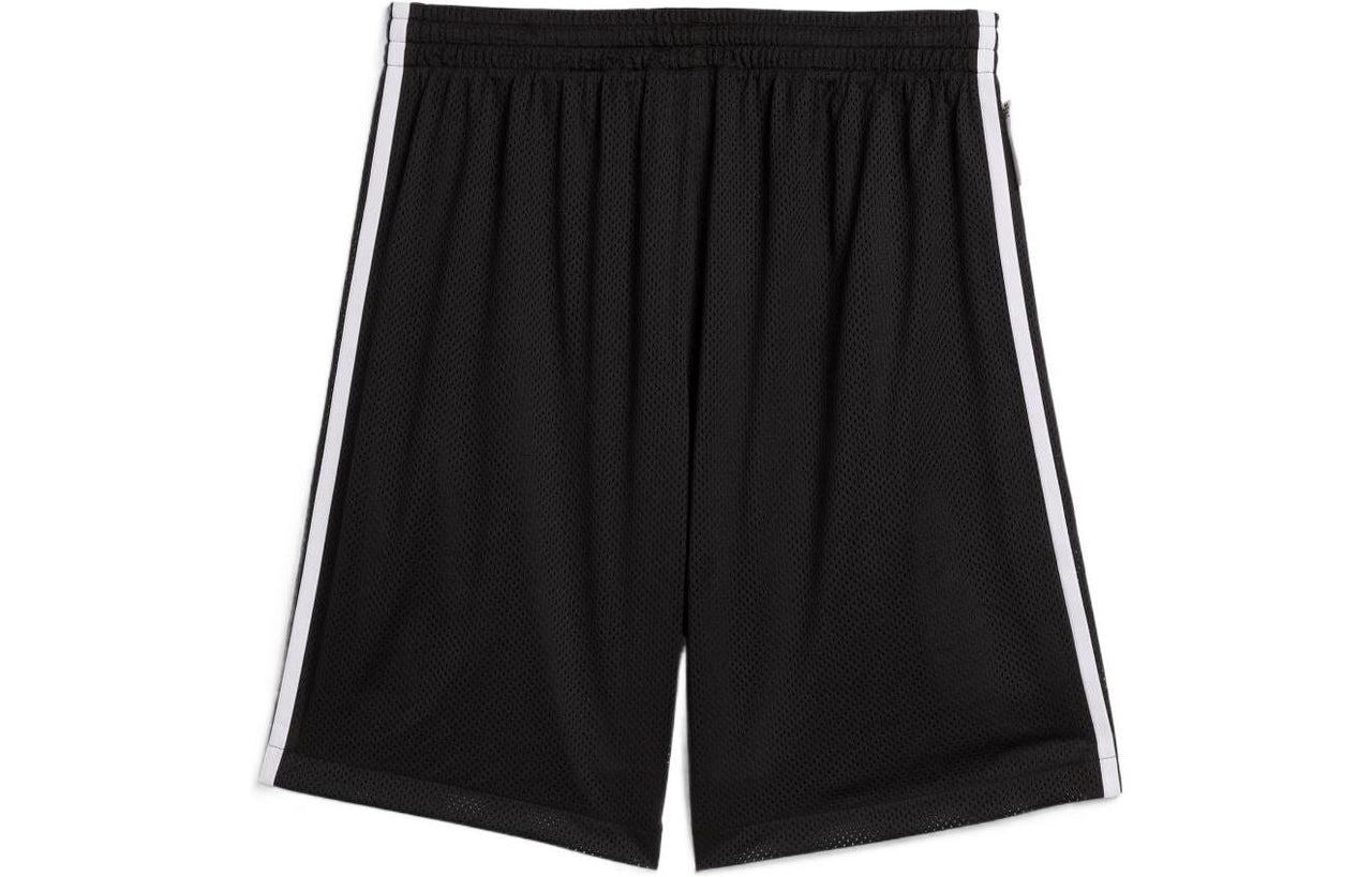 adidas Stripe Micro Mark Casual Straight Shorts Japanese Version Black HC2204